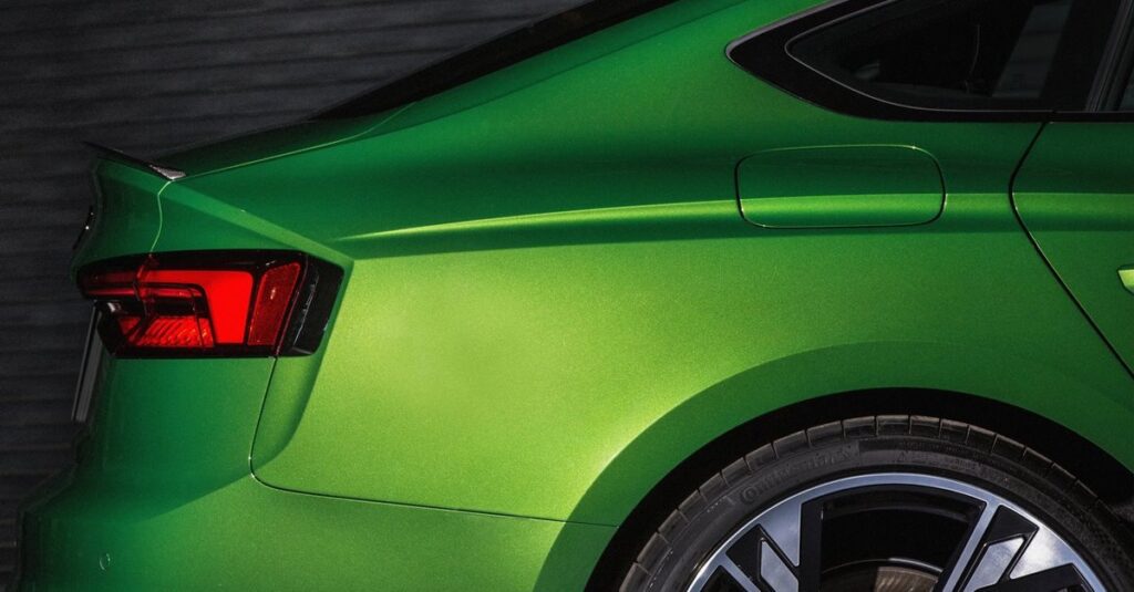Green matte car